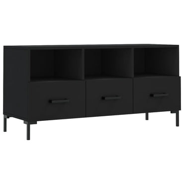 vidaXL Meuble TV Noir 102x36x50 cm Bois d'ingénierie