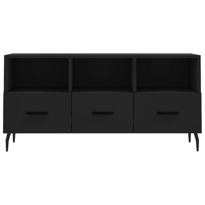 vidaXL Meuble TV Noir 102x36x50 cm Bois d'ingénierie