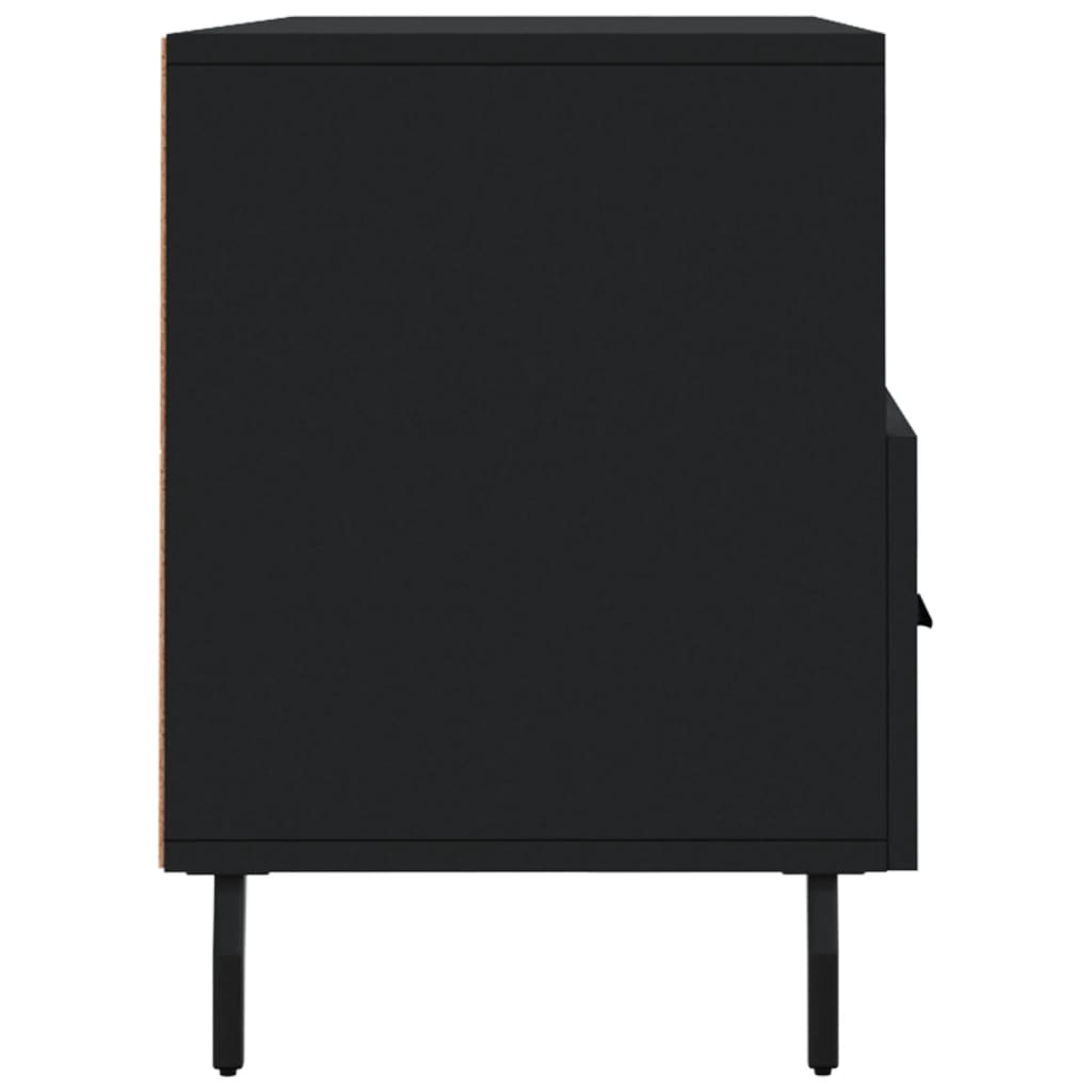 vidaXL Meuble TV Noir 102x36x50 cm Bois d'ingénierie
