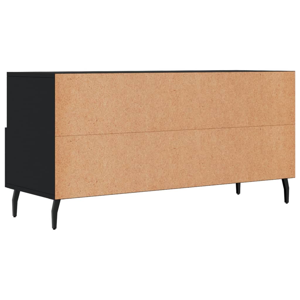 vidaXL Meuble TV Noir 102x36x50 cm Bois d'ingénierie