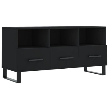 vidaXL Meuble TV Noir 102x36x50 cm Bois d'ingénierie