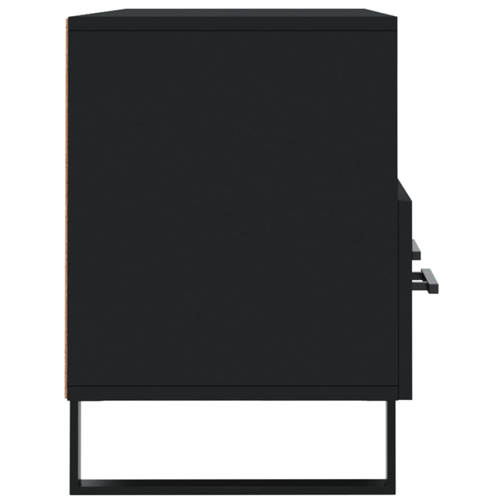 vidaXL Meuble TV Noir 102x36x50 cm Bois d'ingénierie