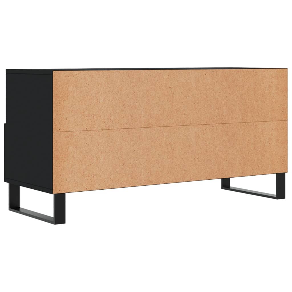 vidaXL Meuble TV Noir 102x36x50 cm Bois d'ingénierie