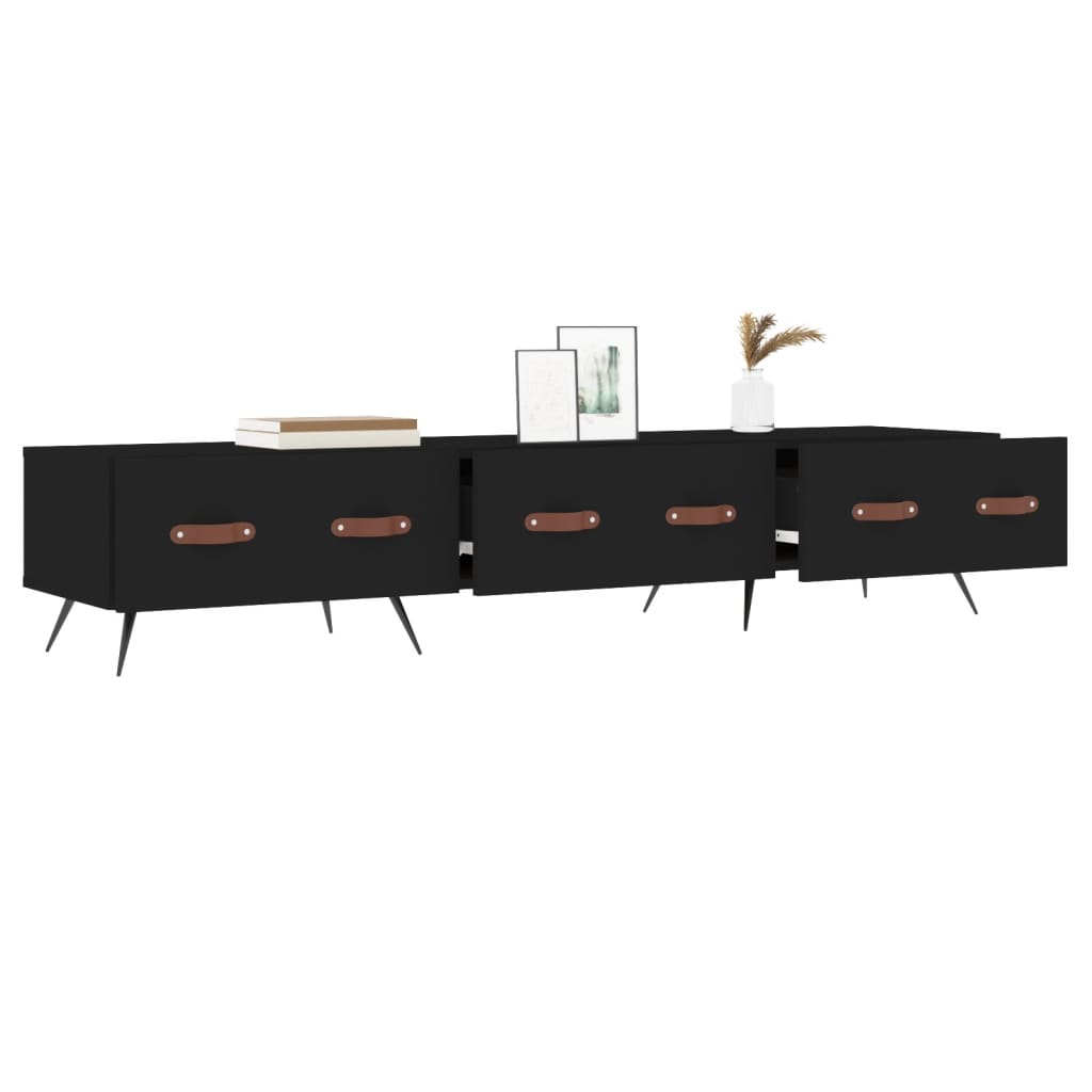 vidaXL TV-Schrank Schwarz 150x36x30 cm Holzwerkstoff