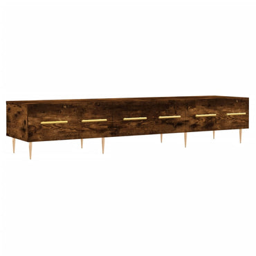 vidaXL Meuble TV chêne fumé 150x36x30 cm bois d'ingénierie