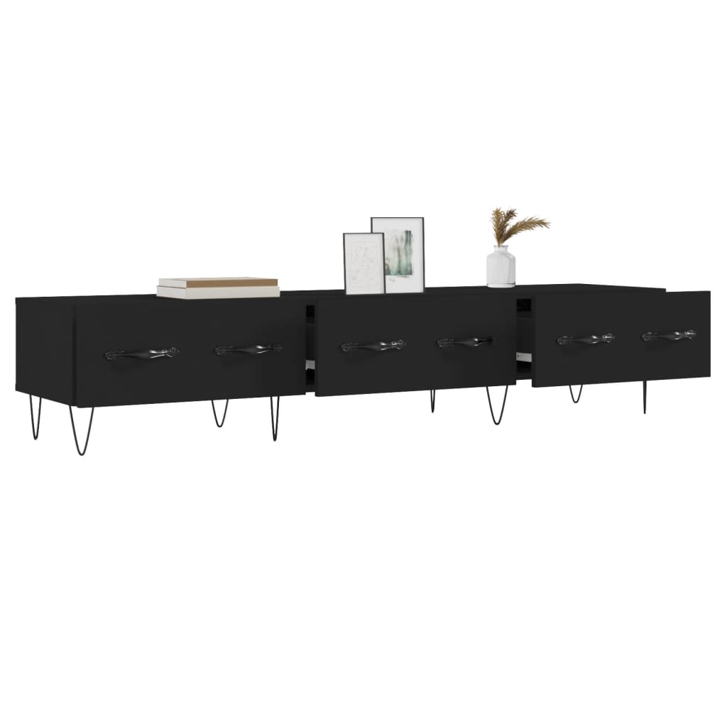 vidaXL TV-Schrank Schwarz 150x36x30 cm Holzwerkstoff