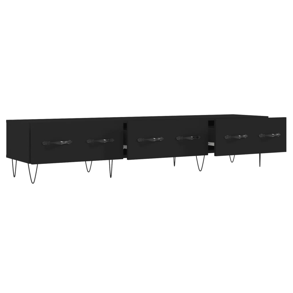 vidaXL TV-Schrank Schwarz 150x36x30 cm Holzwerkstoff