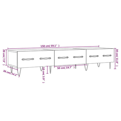 vidaXL TV-Schrank Räuchereiche 150x36x30 cm Holzwerkstoff
