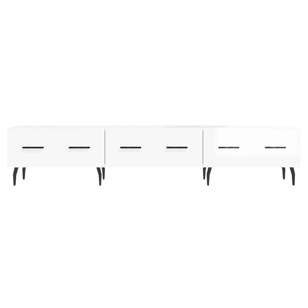 vidaXL TV-Schrank Hochglanz-Weiß 150x36x30 cm Holzwerkstoff
