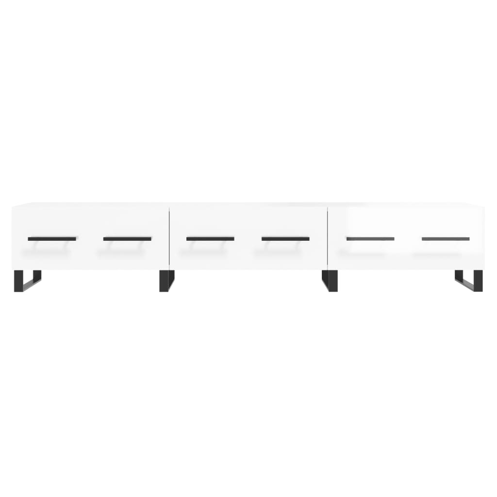 vidaXL TV-Schrank Hochglanz-Weiß 150x36x30 cm Holzwerkstoff
