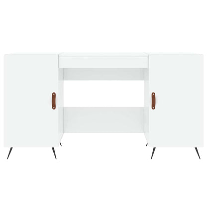Schreibtisch Hochglanz-Weiß 140x50x75 cm Holzwerkstoff