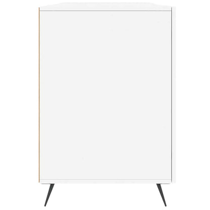 Schreibtisch Hochglanz-Weiß 140x50x75 cm Holzwerkstoff