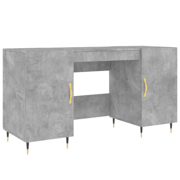 vidaXL Bureau gris béton 140x50x75 cm Aggloméré