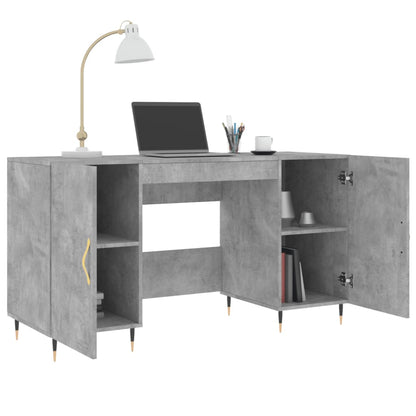 vidaXL Schreibtisch Betongrau 140x50x75 cm Holzwerkstoff