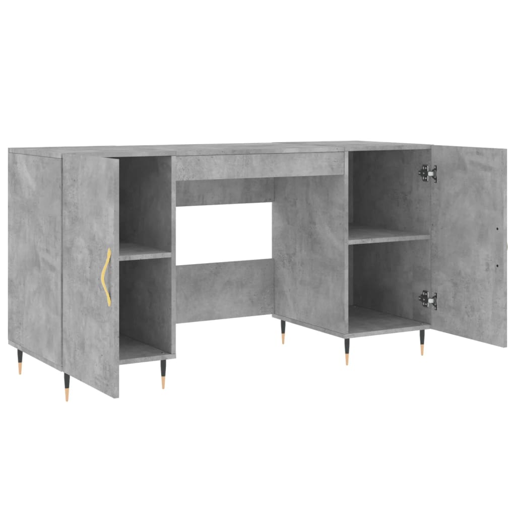 vidaXL Schreibtisch Betongrau 140x50x75 cm Holzwerkstoff
