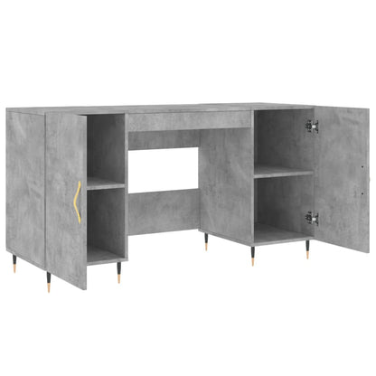 vidaXL Schreibtisch Betongrau 140x50x75 cm Holzwerkstoff