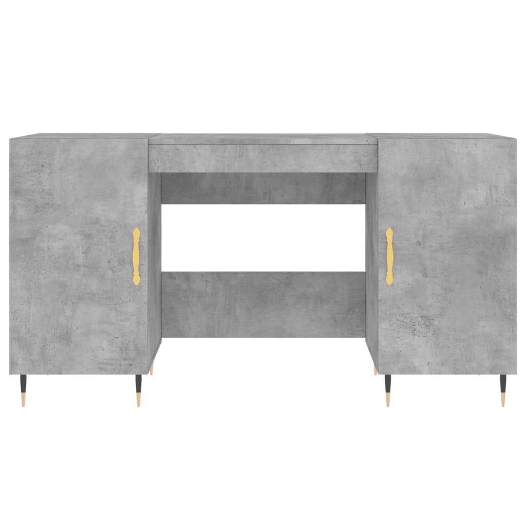 vidaXL Schreibtisch Betongrau 140x50x75 cm Holzwerkstoff