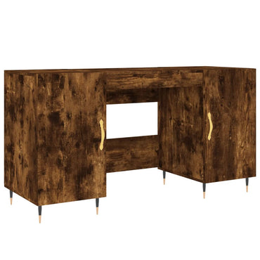 vidaXL Bureau chêne fumé 140x50x75 cm en bois d'ingénierie