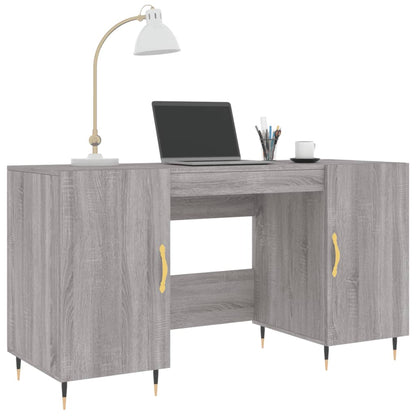vidaXL Bureau gris Sonoma 140x50x75 cm Aggloméré