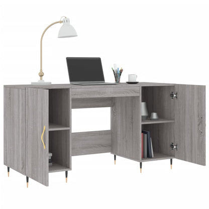 vidaXL Bureau gris Sonoma 140x50x75 cm Aggloméré