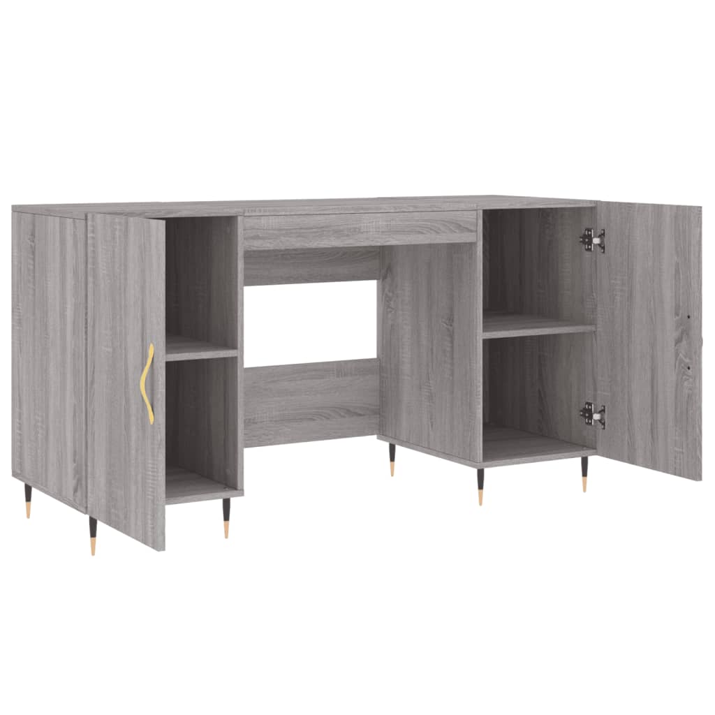 vidaXL Bureau gris Sonoma 140x50x75 cm Aggloméré