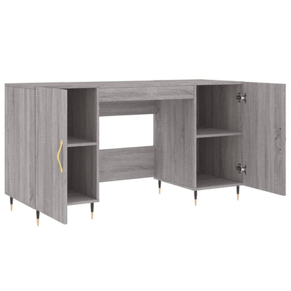 vidaXL Bureau gris Sonoma 140x50x75 cm Aggloméré