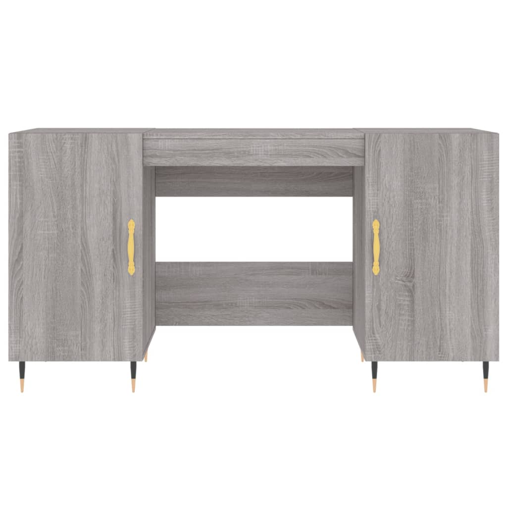 vidaXL Bureau gris Sonoma 140x50x75 cm Aggloméré