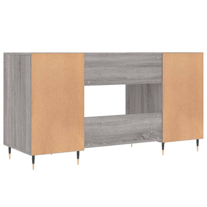 vidaXL Bureau gris Sonoma 140x50x75 cm Aggloméré