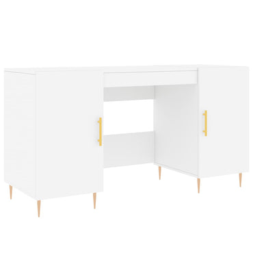 vidaXL Bureau blanc 140x50x75 cm en bois d'ingénierie