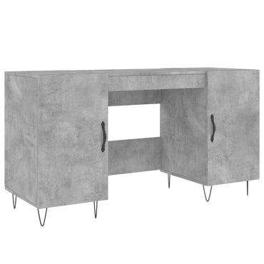 vidaXL Bureau gris béton 140x50x75 cm Aggloméré
