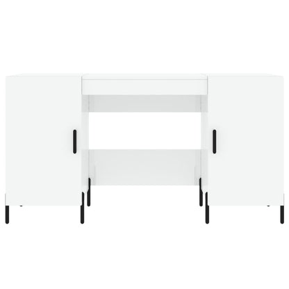 vidaXL Schreibtisch Hochglanz-Weiß 140x50x75 cm Holzwerkstoff