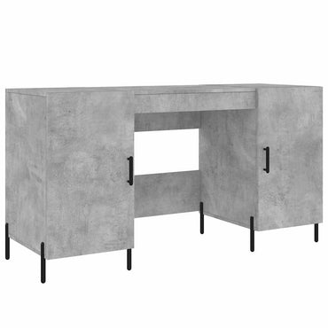 vidaXL Bureau gris béton 140x50x75 cm Aggloméré