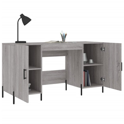 vidaXL Bureau gris Sonoma 140x50x75 cm Aggloméré