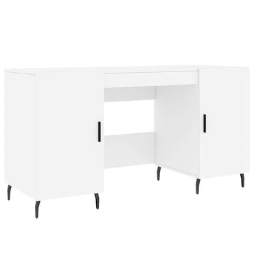 vidaXL Bureau blanc 140x50x75 cm en bois d'ingénierie