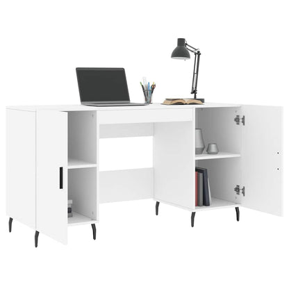 vidaXL Bureau blanc 140x50x75 cm en bois d'ingénierie