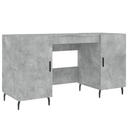 vidaXL Bureau gris béton 140x50x75 cm Aggloméré