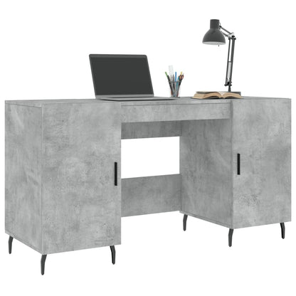 vidaXL Bureau gris béton 140x50x75 cm Aggloméré