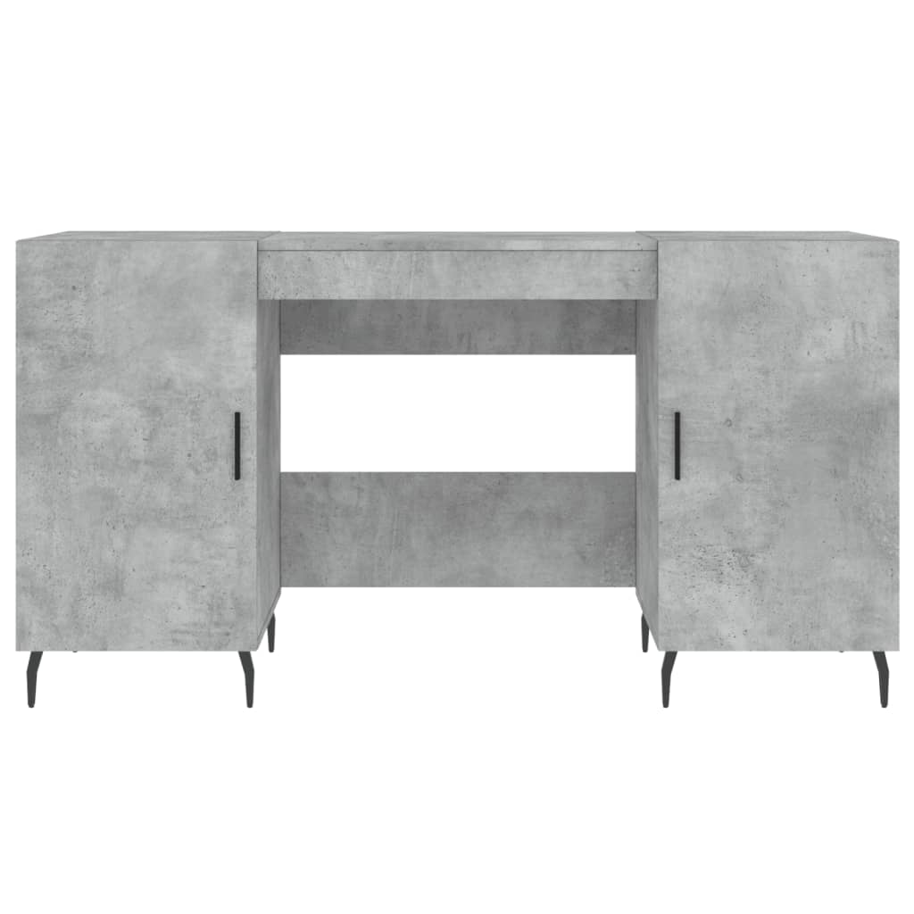 vidaXL Bureau gris béton 140x50x75 cm Aggloméré