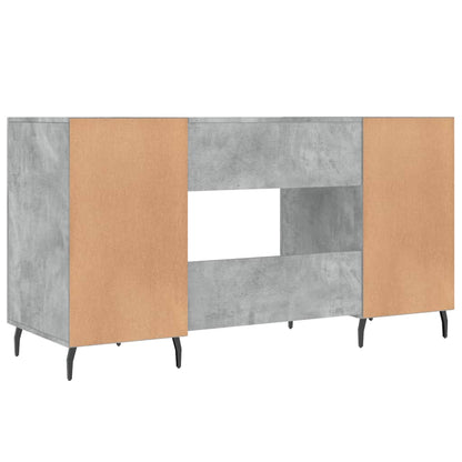 vidaXL Bureau gris béton 140x50x75 cm Aggloméré