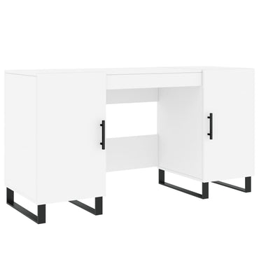 vidaXL Bureau blanc 140x50x75 cm en bois d'ingénierie