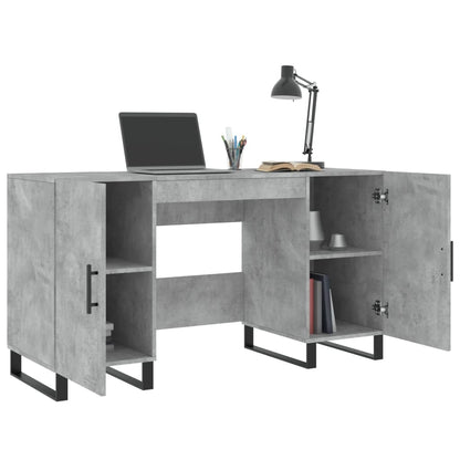vidaXL Schreibtisch Betongrau 140x50x75 cm Holzwerkstoff