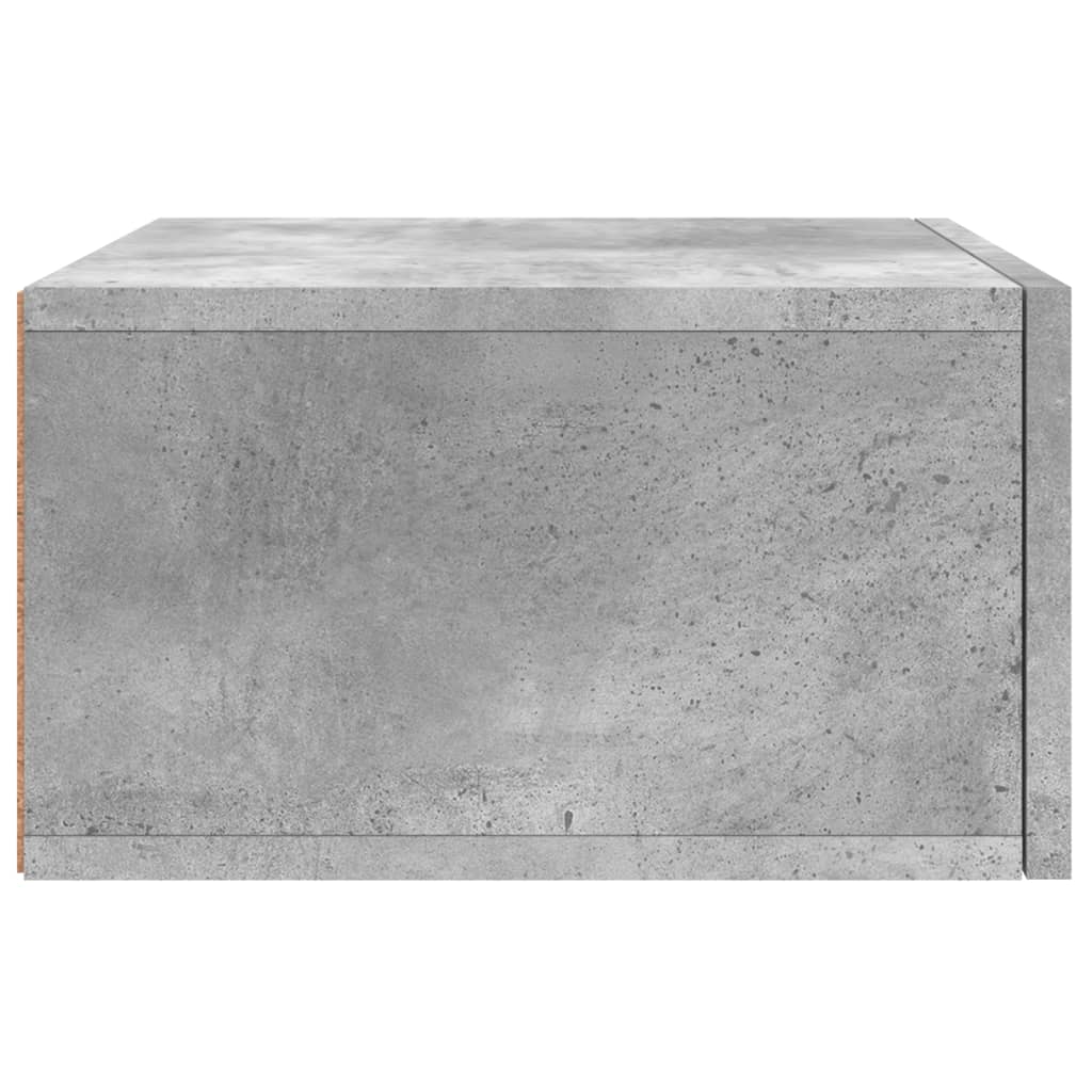 vidaXL Tables de chevet murales 2 pcs Gris béton 35x35x20 cm