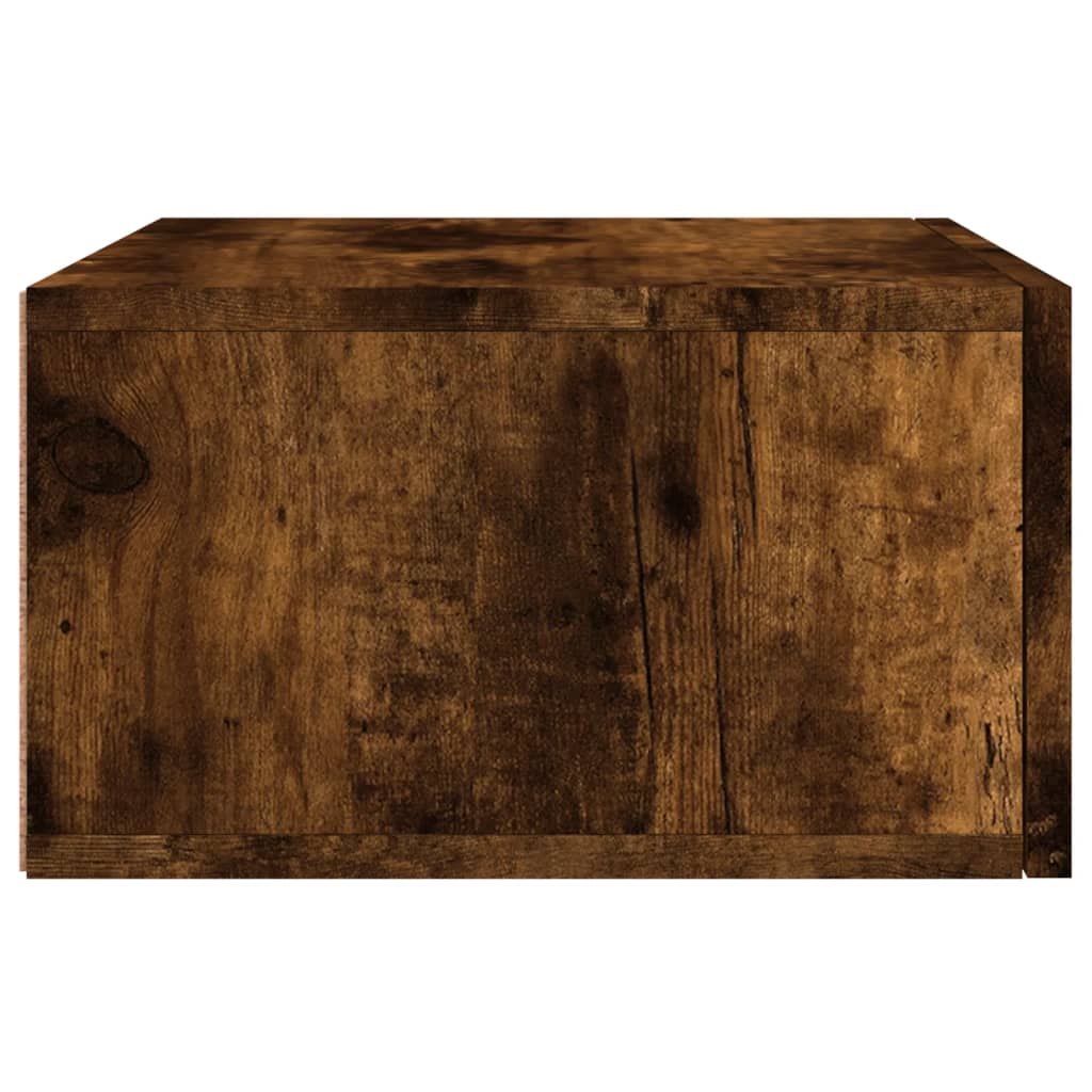 vidaXL Tables de chevet murales 2 pcs Chêne fumé 35x35x20 cm