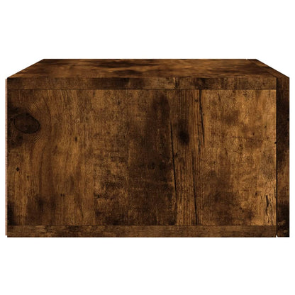 vidaXL Tables de chevet murales 2 pcs Chêne fumé 35x35x20 cm