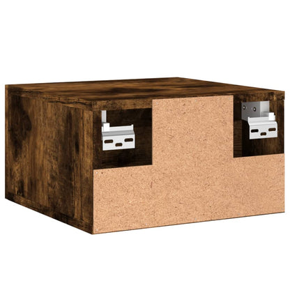 vidaXL Tables de chevet murales 2 pcs Chêne fumé 35x35x20 cm