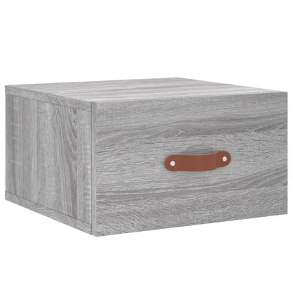 vidaXL Table de chevet murale gris Sonoma 35x35x20 cm
