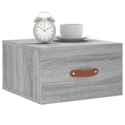 vidaXL Table de chevet murale gris Sonoma 35x35x20 cm