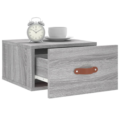 vidaXL Table de chevet murale gris Sonoma 35x35x20 cm