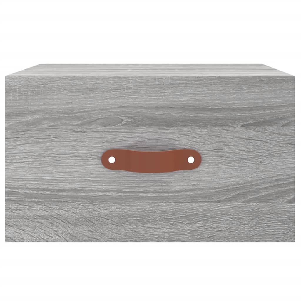 vidaXL Table de chevet murale gris Sonoma 35x35x20 cm
