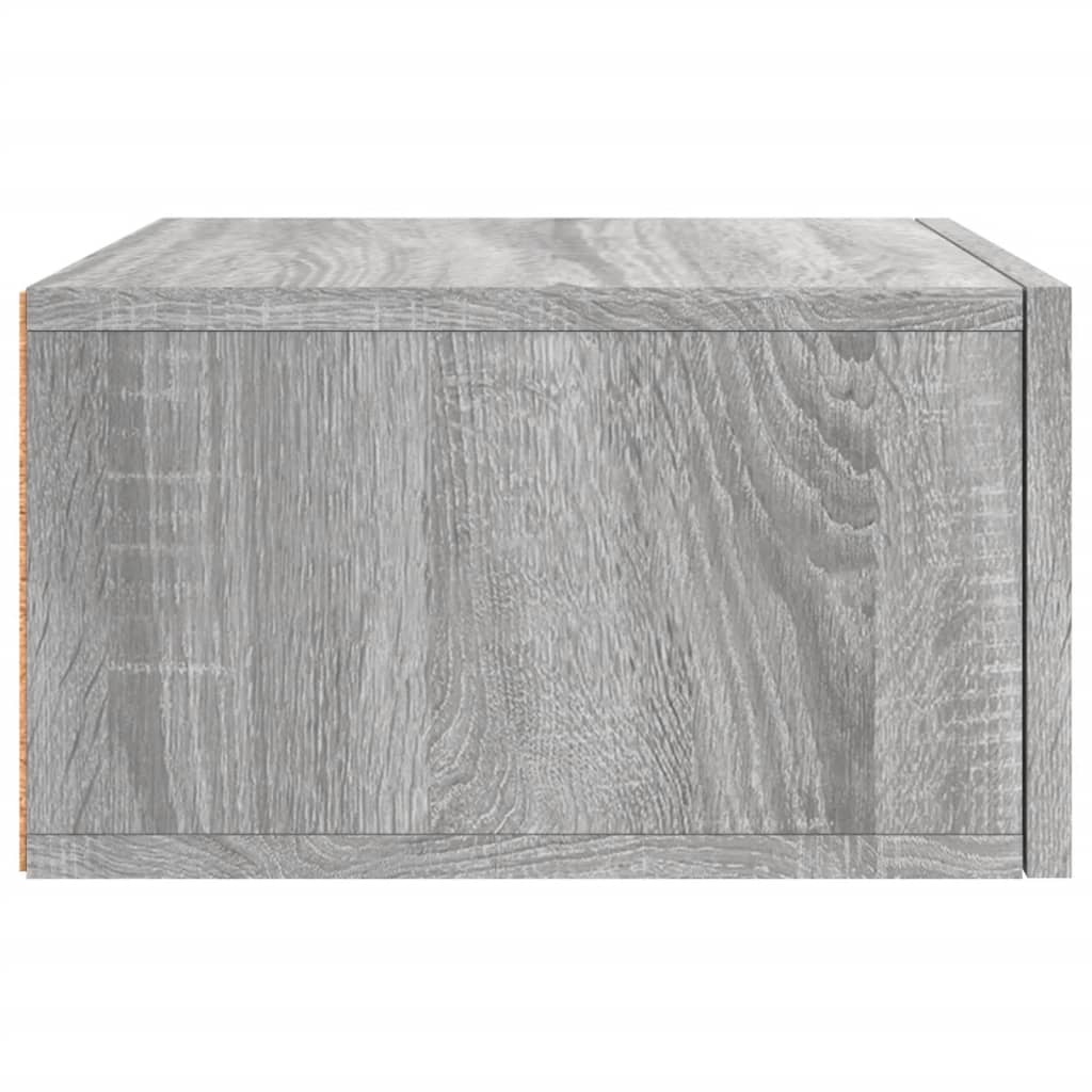 vidaXL Table de chevet murale gris Sonoma 35x35x20 cm